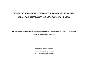 propuestas de reformas legislativas en materias penal, civil