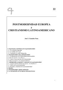 Postmodernidad europea y cristianismo latinoamericano