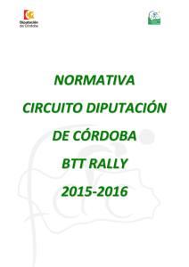 Normativa I Circuito Provincial de BTT Rally Diputación de Córdoba