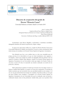 Discurso Juan C. Lasheras - Universidad Politécnica de Madrid