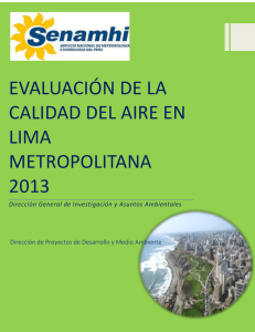 evaluación de la calidad del aire en lima metropolitana