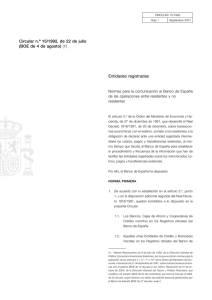 Circular 15/1992 - Banco de Espa&ntilde;a