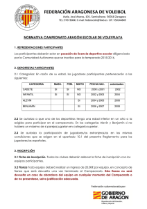 normativa voley playa escolar - Federación Aragonesa de Voleibol