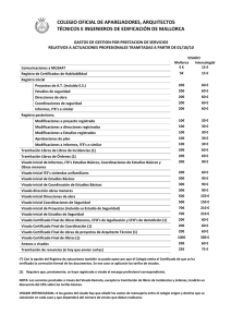 tarifas de servicios_resumida - Colegio Oficial de Aparejadores y