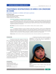 trastornos respiratorios en niños con síndrome de down
