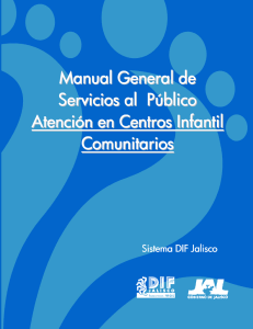 Manual General de Servicios al Público Atención en Centros Infantil