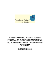 informe relativo a la gestión del personal en el sector institucional