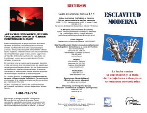 Human Trafficking Brochure - Spanish horas / 7 días) 604