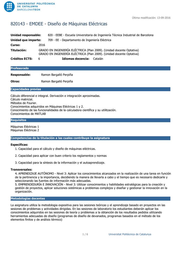 Diseno De Maquinas Electricas Universitat Politecnica De Catalunya