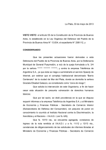 La Plata, 30 de mayo de 2013 VISTO VISTO el artículo 55 de la