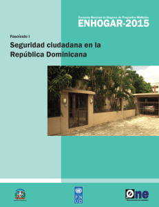 Fascículo I. Seguridad Ciudadana en la República Dominicana