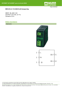 MCS-B 2,5-110-240/24 with lacquering INPUT: 95...265 V AC