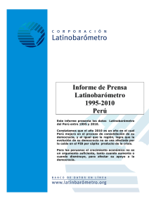 Latinobarómetro: Perú 1995-2010 - Sistema Nacional de Seguridad