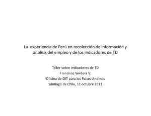 La experiencia de Perú en recolección de información y