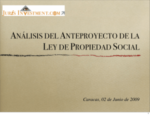 análisis del anteproyecto de la ley de propiedad social