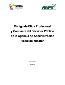 Código de Ética Profesional y Conducta del Servidor Público de la