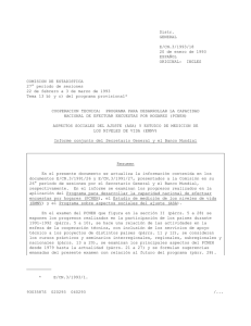 Distr. GENERAL E/CN.3/1993/18 20 de enero de 1993 ESPAÑOL