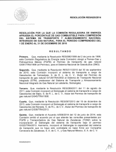 RES/625/2014 - Comisión Reguladora de Energía
