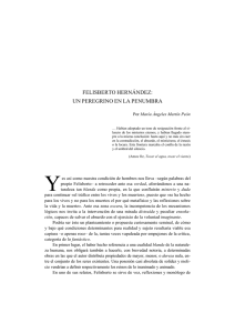 FELISBERTO HERNÁNDEZ: UN PEREGRINO EN LA PENUMBRA