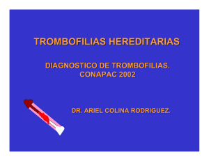 Trombofilias Hereditarias