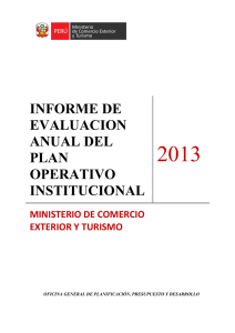 Informe de Evaluación del Plan Operativo Institucional