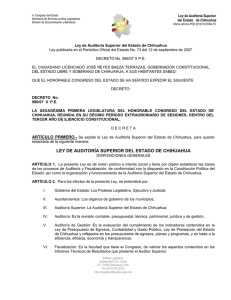 Ley de Auditoría Superior del Estado de Chihuahua