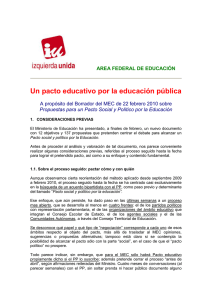 Pacto educativo-valoración IU marzo 2010