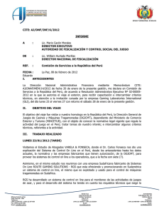 Lima - Autoridad de Fiscalización del Juego