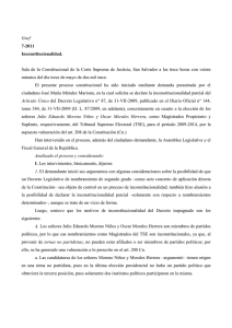 7-2011. Inconstitucionalidad. Demanda presentada por José María