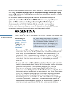 Argentina Financial Sector Assessment Program (FSAP)