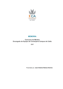 memoria - Universidad de Cádiz