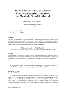 Archivo histórico de Caja Madrid - Revistas Científicas Complutenses