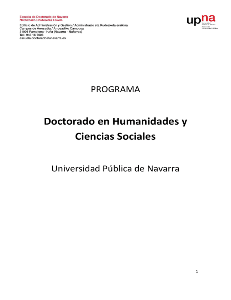 Doctorado En Humanidades Y Ciencias Sociales