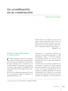 La coordinación en la construcción