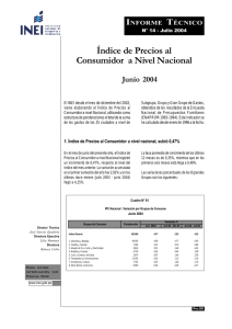 Índice de Precios al Consumidor a Nivel Nacional