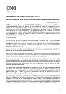 Decreto Nº 92/97, Art. 10º - Ente Nacional de Comunicaciones