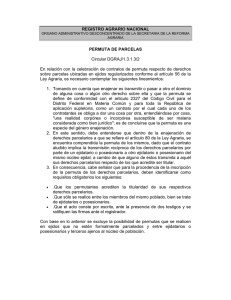 REGISTRO AGRARIO NACIONAL PERMUTA DE PARCELAS