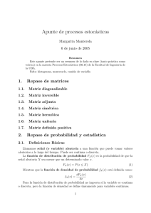 Apunte de procesos estocásticos - Página de Margarita Manterola.