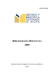 2009 - Asociacion de Estudios Bolivianos / Bolivian Studies