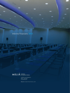Informe Financiero 2013 - Meliá Hotels International