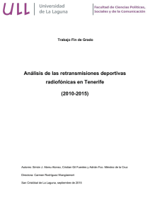 Análisis de las retransmisiones deportivas radiofónicas en Tenerife