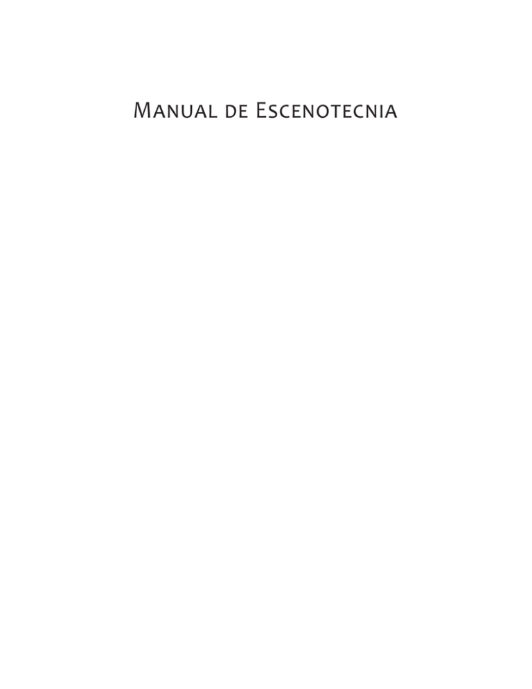 MANUAL DE ESCENOTECNIA