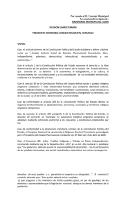 Ordenanza Municipal No. 62/09 del Municipio de Charagua