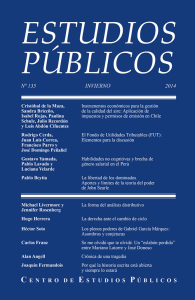 Estudios Públicos, 135. Revista de políticas públicas