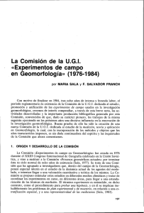 La Comision de la UGI ((Experimentos de campo en