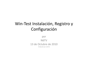 Win-Test Instalación Registro y Win