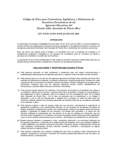 Codigo de Etica para Contratistas - Ley 84/2002