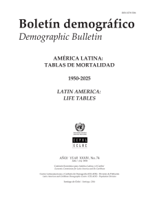 América Latina: Tablas de mortalidad.