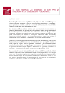 Comunicado de la CNMV - Revista de Derecho del Mercado