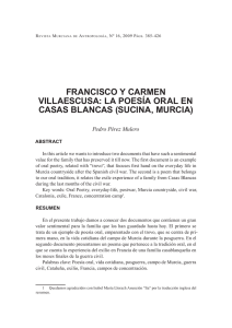 FRANCISCO Y CARMEN VillAESCuSA - Revistas Científicas de la